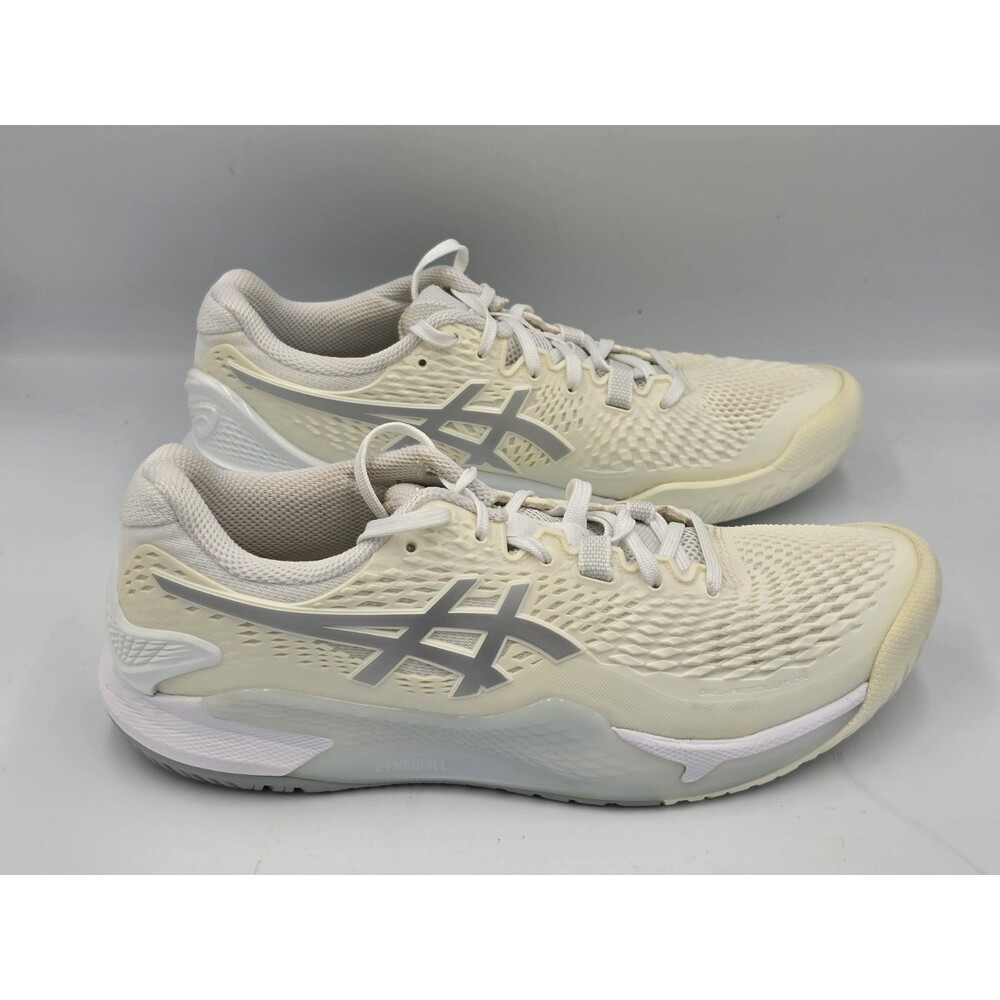ASICS Gel Resolution 9 White Silver Pickelball Volleyball Shoes Women’s Size 9
